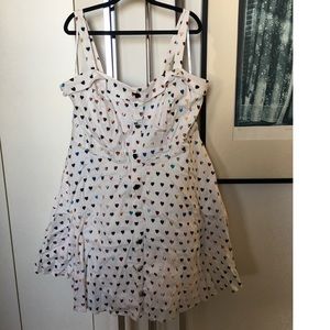 HEART PRINT City Chic Sundress With Heart Buttons!